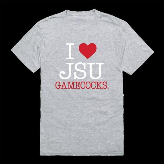 W Republic 551-126-HG2-01 Jacksonville State Gamecocks I Love T-Shirt, Heather Grey - Small