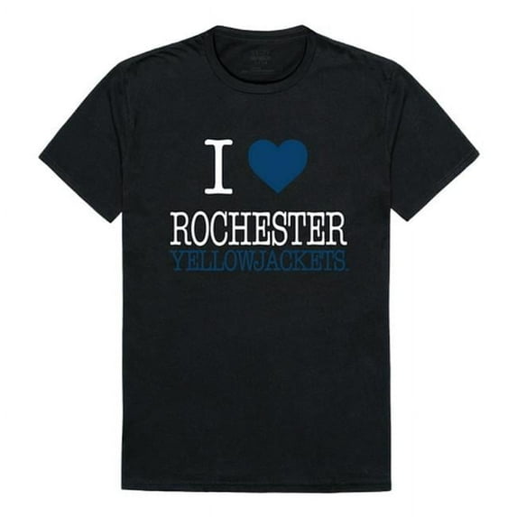 W Republic 551-146-BLK-01 University of Rochester I Love T-Shirt, Black - Small