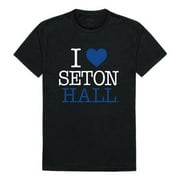 W Republic 551-147-BLK-01 Seton Hall University I Love T-Shirt, Black - Small
