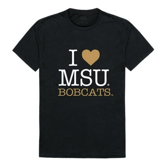 W Republic 551-192-BK2-04 Montana State University Bobcats I Love T-Shirt, Black - Extra Large