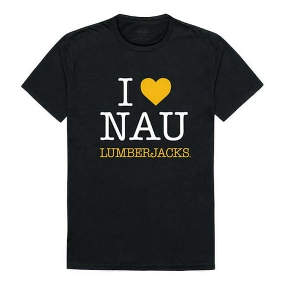 W Republic 551-227-BK2-05 Northern Arizona University Lumberjacks I Love T-Shirt, Black - 2XL