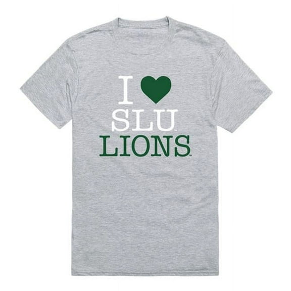 W Republic 551-385-HG2-02 Southeastern Louisiana University Lions I Love T-Shirt, Heather Grey - Medium