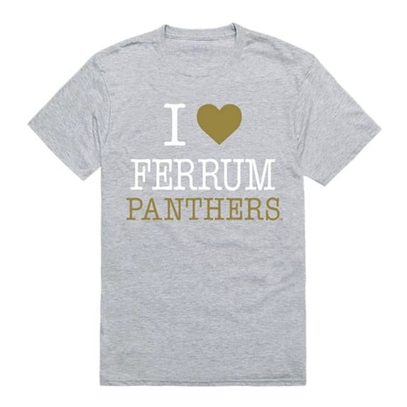 W Republic 551-452-HGY-03 Men Ferrum College I Love T-Shirt, Heather Grey - Large