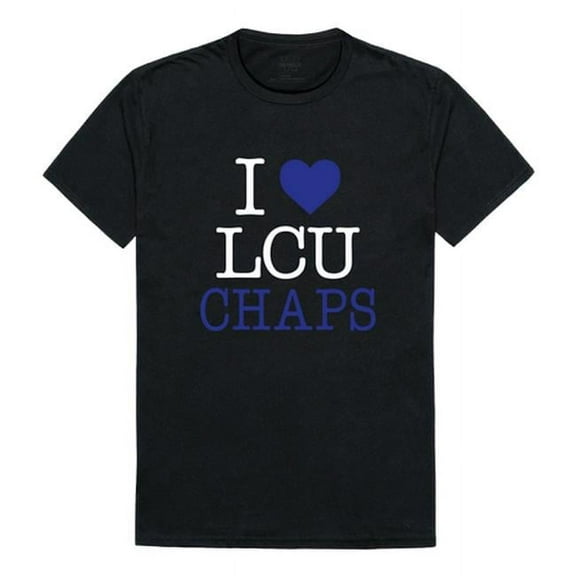 W Republic 551-465-BLK-04 Lubbock Christian University Chaparral I Love T-Shirt, Black - Extra Large