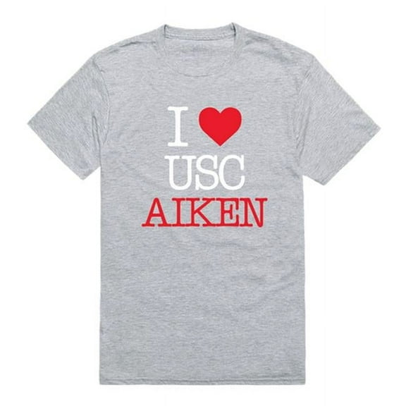 W Republic 551-485-HGY-03 University of Southern California Aiken Pacers I Love T-Shirt, Heather Grey - Large