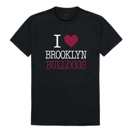 W Republic 551-503-BLK-02 Brooklyn College Bulldogs I Love T-Shirt, Black - Medium