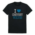thumbnail image 1 of W Republic 551-509-BLK-01 Cheyney University Wolves I Love T-Shirt, Black - Small, 1 of 1