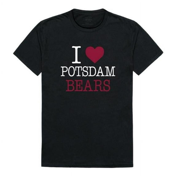 W Republic 551-593-BLK-03 State University of New York Potsdam Bears I Love T-Shirt, Black - Large