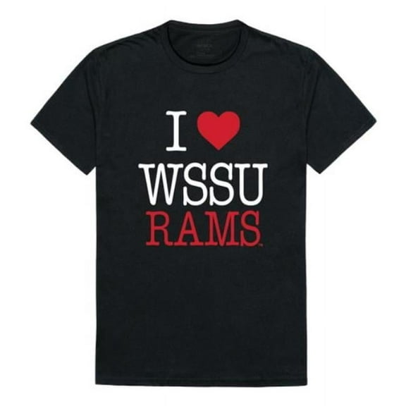 W Republic 551-607-BLK-02 Winston-Salem State University Rams I Love T-Shirt, Black - Medium