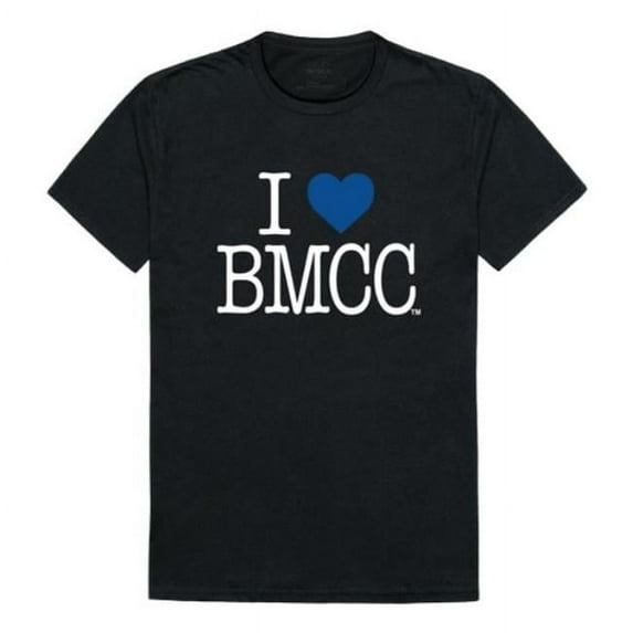 W Republic 551-618-BLK-04 Brihan Maharashtra College of Commerce Panthers I Love T-Shirt, Black - Extra Large