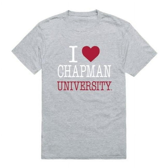 W Republic 551-629-HGY-02 Chapman University Panthers I Love T-Shirt, Heather Grey - Medium