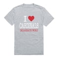 thumbnail image 1 of W Republic 551-687-HGY-02 University of the Incarnate Word Cardinals I Love T-Shirt, Heather Grey - Medium, 1 of 1