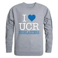 thumbnail image 1 of W Republic 552-111-HGY-05 University of California Riverside I Love Crewneck T-Shirt, Heather Grey - 2XL, 1 of 1