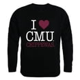 thumbnail image 1 of W Republic 552-114-BLK-04 Central Michigan University I Love Crewneck T-Shirt, Black - Extra Large, 1 of 1