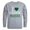thumbnail image 1 of W Republic 552-122-HGY-01 University of Hawaii I Love Crewneck T-Shirt, Heather Grey - Small, 1 of 1