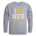 thumbnail image 1 of W Republic 552-199-HGY-04 MKE I Love Crewneck T-Shirt, Heather Grey - Extra Large, 1 of 1