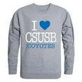 thumbnail image 1 of W Republic 552-207-HGY-03 CS San Bernard I Love Crewneck T-Shirt, Heather Grey - Large, 1 of 1