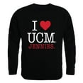 thumbnail image 1 of W Republic 552-209-BLK-04 University of Central Missouri I Love Crewneck T-Shirt, Black - Extra Large, 1 of 1