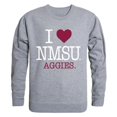 thumbnail image 1 of W Republic 552-225-HGY-03 New Mexico State University I Love Crewneck T-Shirt, Heather Grey - Large, 1 of 1
