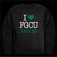 thumbnail image 1 of W Republic 552-303-BK2-02 Florida Gulf Coast Eagles I Love Crewneck T-Shirt, Black - Medium, 1 of 2