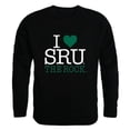 thumbnail image 1 of W Republic 552-381-BK2-05 Slippery Rock University The Rock I Love Crewneck Sweatshirt, Black - 2XL, 1 of 2