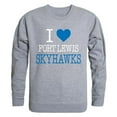 thumbnail image 1 of W Republic 552-437-HGY-01 Men Fort Lewis College I Love Crewneck Sweatshirt, Heather Grey - Small, 1 of 1