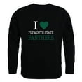 thumbnail image 1 of W Republic 552-457-BLK-04 Men Plymouth State University I Love Crewneck Sweatshirt, Black - Extra Large, 1 of 1