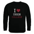 thumbnail image 1 of W Republic 552-461-BLK-04 Men Union College I Love Crewneck Sweatshirt, Black - Extra Large, 1 of 1