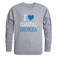 thumbnail image 1 of W Republic 552-484-HGY-04 College of Coastal Georgia Mariners I Love Crewneck Sweatshirt, Heather Grey - Extra Large, 1 of 2