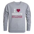 thumbnail image 1 of W Republic 552-503-HGY-05 Brooklyn College Bulldogs I Love Crewneck Sweatshirt, Heather Grey - 2XL, 1 of 1