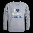 thumbnail image 1 of W Republic 552-619-HGY-04 Brandeis University Judges I Love Crewneck Sweatshirt, Heather Grey - Extra Large, 1 of 2