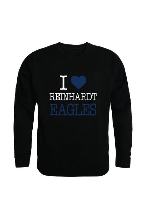552-696-BLK-03 Reinhardt University Eagles I Love Crewneck Sweatshirt, Black - Large