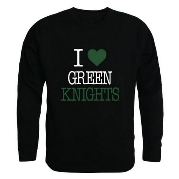 W Republic 552-698-BLK-03 St. Norbert College Green Knights I Love Crewneck Sweatshirt, Black - Large