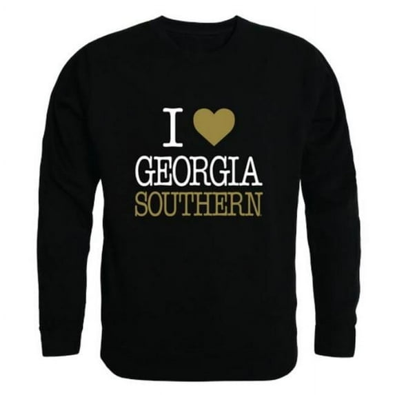 W Republic 552-718-BLK-03 Georgia Southern University Eagles I Love Crewneck Sweatshirt, Black - Large