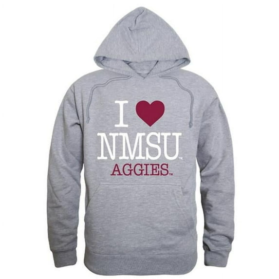 W Republic 553-225-HGY-01 Men New Mexico State Aggies I Love Hoodie, Heather Grey - Small
