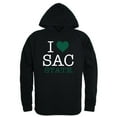 thumbnail image 1 of W Republic 553-231-BLK-01 Men Sacramento State Hornets I Love Hoodie, Black - Small, 1 of 1