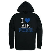 W Republic 553-242-BLK-01 United States Air Force Academy Mens I Love Hoodie, Black - Small