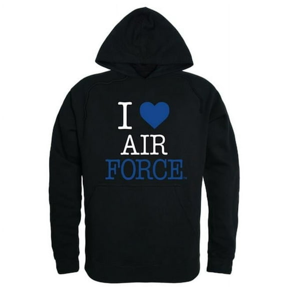 W Republic 553-242-BLK-03 United States Air Force Academy Mens I Love Hoodie, Black - Large