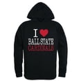 thumbnail image 1 of W Republic 553-264-BLK-04 Ball State University Mens I Love Hoodie, Black - Extra Large, 1 of 1