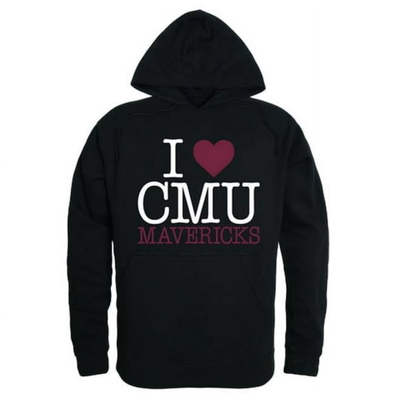W Republic 553-284-BLK-03 Colorado Mesa University Mens I Love Hoodie, Black - Large