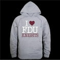 thumbnail image 1 of W Republic 553-300-HG3-04 Fairleigh Dickinson Knights I Love Hoodie, Heather Grey - Extra Large, 1 of 1