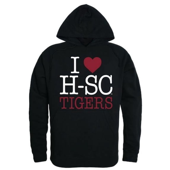 W Republic 553-309-BLK-01 Hampden-Sydney College I Love Hoodie, Black - Small