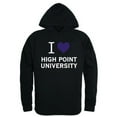 thumbnail image 1 of W Republic 553-311-BLK-04 High Point University I Love Hoodie, Black - Extra Large, 1 of 1