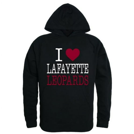 W Republic 553-323-BLK-02 Lafayette College I Love Hoodie, Black - Medium