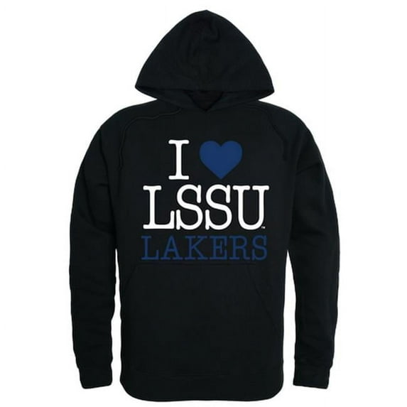 W Republic 553-325-BLK-01 Lake Superior State University I Love Hoodie, Black - Small