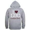thumbnail image 1 of W Republic 553-333-HGY-03 Loyola University Chicago I Love Hoodie, Heather Grey - Large, 1 of 1