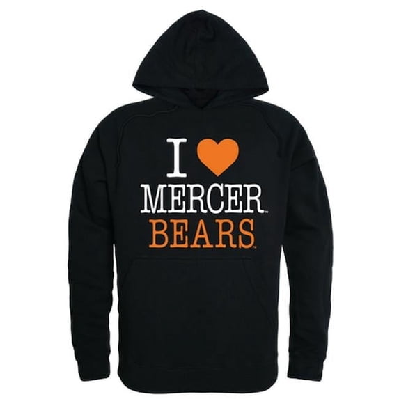 W Republic 553-340-BLK-05 Mercer University I Love Hoodie, Black - 2XL