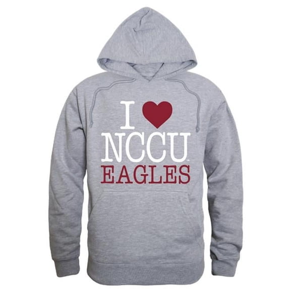 W Republic 553-353-HGY-02 NCCU I Love Hoodie, Heather Grey - Medium