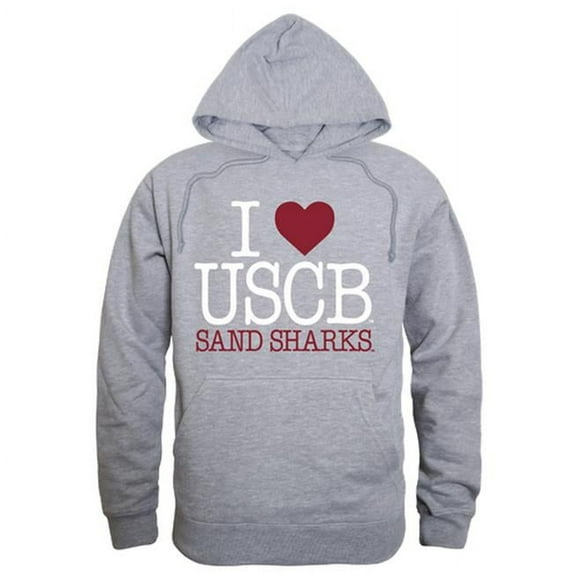 W Republic 553-383-HGY-03 USCB I Love Hoodie, Heather Grey - Large