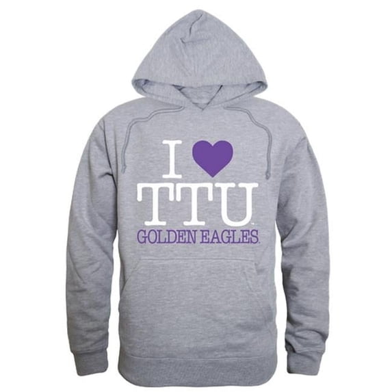 W Republic 553-391-HGY-05 Tennessee Tech University I Love Hoodie, Heather Grey - 2XL